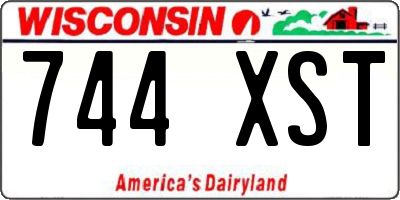 WI license plate 744XST