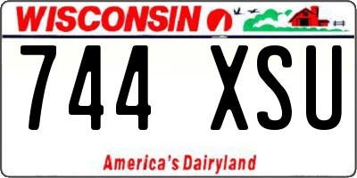 WI license plate 744XSU