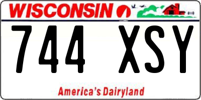 WI license plate 744XSY