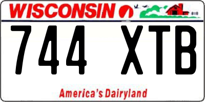 WI license plate 744XTB