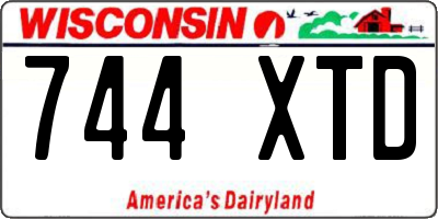 WI license plate 744XTD