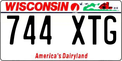 WI license plate 744XTG