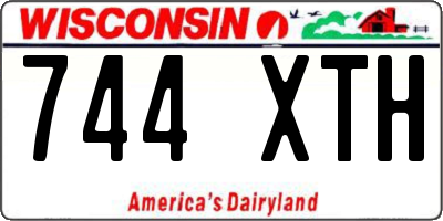 WI license plate 744XTH