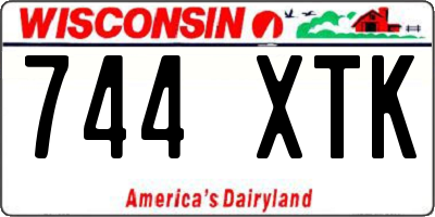 WI license plate 744XTK