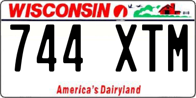 WI license plate 744XTM