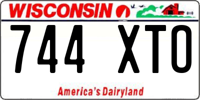 WI license plate 744XTO