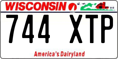 WI license plate 744XTP