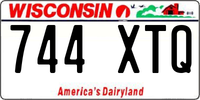 WI license plate 744XTQ