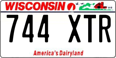 WI license plate 744XTR