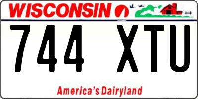 WI license plate 744XTU