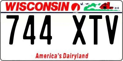 WI license plate 744XTV