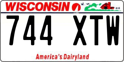 WI license plate 744XTW