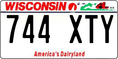 WI license plate 744XTY