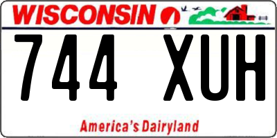 WI license plate 744XUH