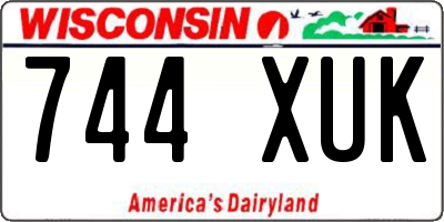 WI license plate 744XUK