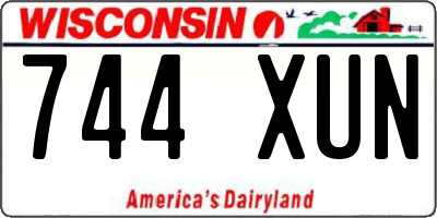 WI license plate 744XUN