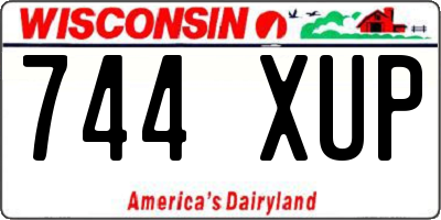 WI license plate 744XUP