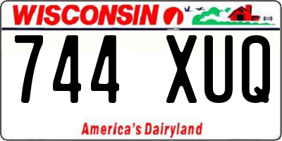 WI license plate 744XUQ