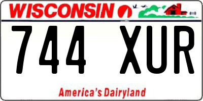 WI license plate 744XUR
