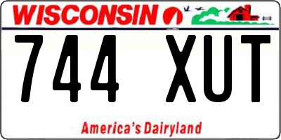 WI license plate 744XUT