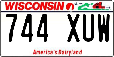 WI license plate 744XUW