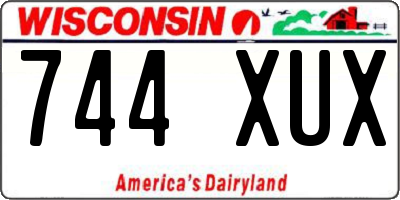 WI license plate 744XUX