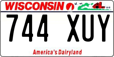 WI license plate 744XUY