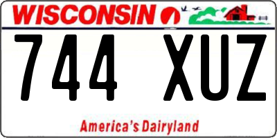 WI license plate 744XUZ