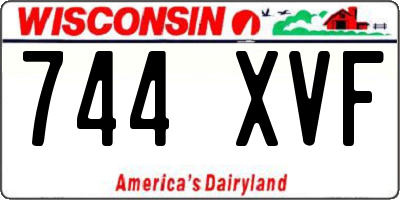 WI license plate 744XVF