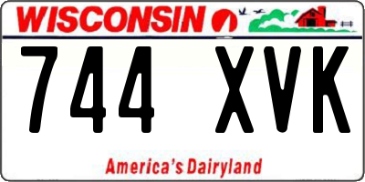 WI license plate 744XVK