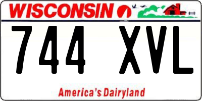 WI license plate 744XVL
