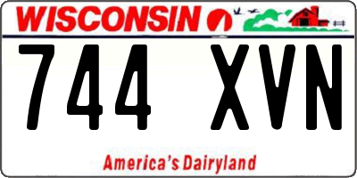WI license plate 744XVN