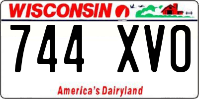 WI license plate 744XVO