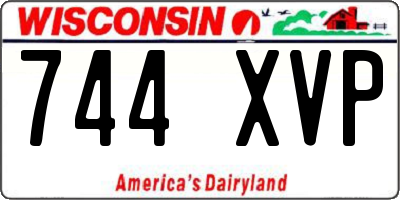 WI license plate 744XVP