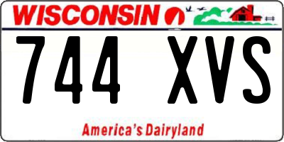 WI license plate 744XVS