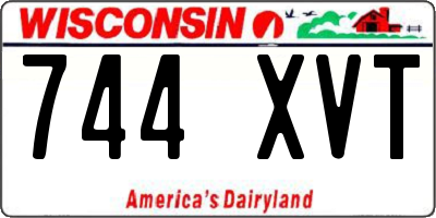 WI license plate 744XVT