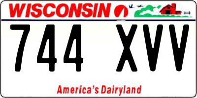 WI license plate 744XVV