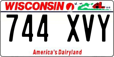 WI license plate 744XVY
