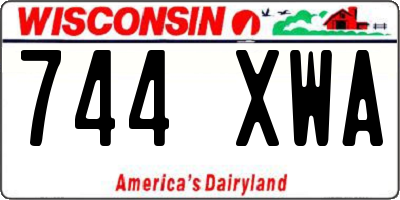 WI license plate 744XWA