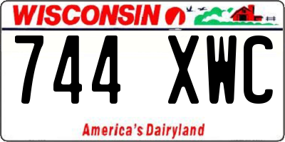 WI license plate 744XWC