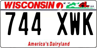 WI license plate 744XWK