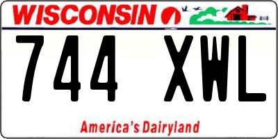 WI license plate 744XWL