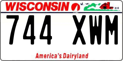 WI license plate 744XWM