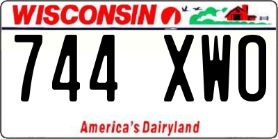 WI license plate 744XWO