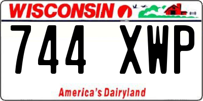 WI license plate 744XWP