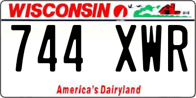WI license plate 744XWR