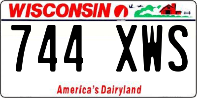 WI license plate 744XWS