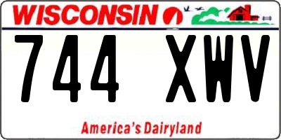 WI license plate 744XWV