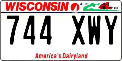 WI license plate 744XWY