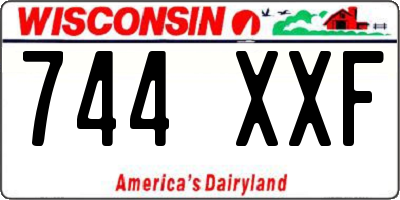 WI license plate 744XXF